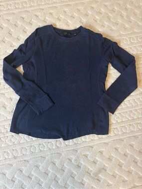 Vince Navy Long Sleeve Crew Top
